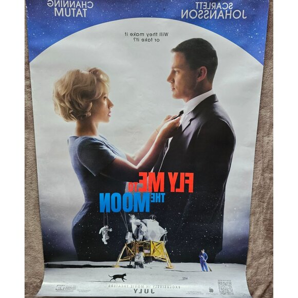 Fly Me To The Moon Movie Poster 27x40" Scarlett Johansson Channing Tatum - Picture 6 of 8